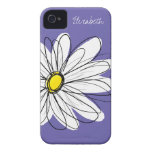 Púrpura floral del amarillo del ejemplo de la marg Case-Mate iPhone 4 carcasas
