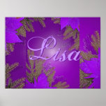 Púrpura Lisa del Poinsettia del navidad Impresiones