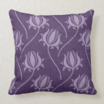 Púrpura magnífica y lavanda del vintage florales almohada