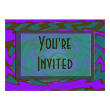 púrpura maravillosa del trullo invitaciones personales 
