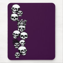 Púrpura Mousepad de los cráneos Alfombrilla De Ratones