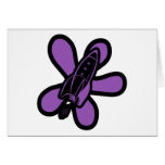 Púrpura negra retra de Splat Rocket Tarjetas