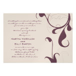 PÚRPURA OSCURA ELEGANTE Y BODA DE CHANPAGNE ANUNCIOS PERSONALIZADOS