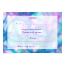 Púrpura, trullo y RSVP. azul Invitaciones Personales