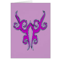 PÚRPURA Y DISEÑO TRIBAL DEL CROMO TARJETAS