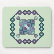Púrpura y puntada cruzada Mousepad del trullo