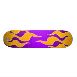 Púrpura y tablero de la llama del oro tablas de patinar