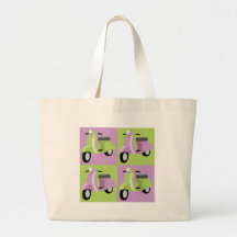 Púrpura y verde bolsas de mano