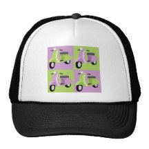 Púrpura y verde gorra