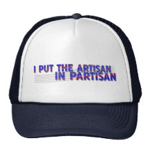 Puse al artesano en partidario gorra