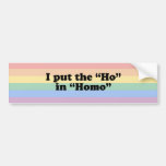 PUSE "HO" EN CAMISETA DEL HOMO PEGATINA DE PARACHOQUE