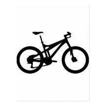 Pushbike del bicylce de la bici de montaña tarjetas postales