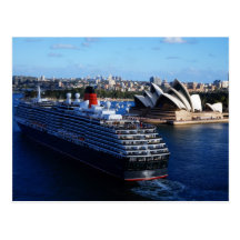 QE2 en la postal de Sydney Australia