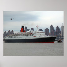 QE2 que pasa Midtown Posters