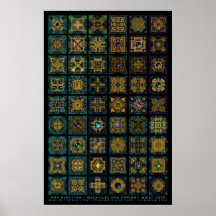 Quadtiles un edredón de Dingbat Posters