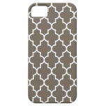 Quatrefoil marrón iPhone 5 Case-Mate carcasa
