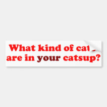 ¿Qué clase de gatos están en SU salsa de tomate? Pegatina De Parachoque