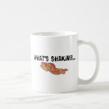 Qué está sacudiendo el tocino taza de café