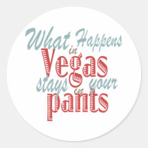 Qué Happenes en Vegas Pegatinas Redondas