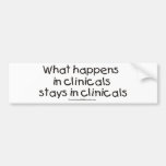 Qué sucede en las estancias de Clinicals en Clinic Pegatina De Parachoque