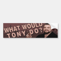 ¿Qué Tony haría? Pegatina De Parachoque
