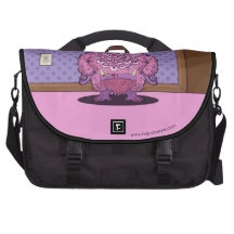 ¿Qué usted está mirando? (Monstruo rosado) Bolsas De Ordenador