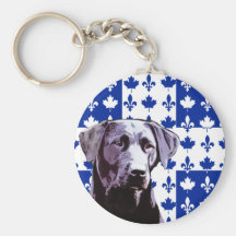 Quebec Labrador negro Llavero Personalizado