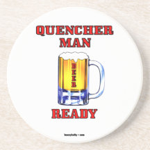 Quencherman listo, bebidas, práctico de costa, sed posavasos diseño