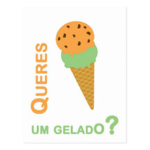 Queres um gelado cartões postais