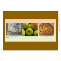 queso/manzanas/tarjeta del pan