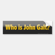 ¿Quién es Juan Galt? Pegatina para el parachoques Etiqueta De Parachoque