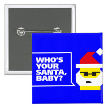 ¿Quién es su Santa, bebé? Pins