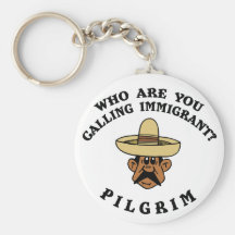 Quién son usted que llama al inmigrante llavero personalizado