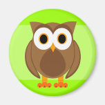 ¿Quién? Sr. Owl Cartoon Imanes De Nevera