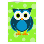 ¿Quién? Sr. Owl Cartoon Tarjetón