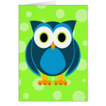 ¿Quién? Sr. Owl Cartoon Tarjetón