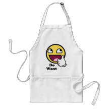 Quiera el smiley impresionante de la cara delantales