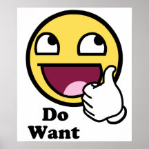 Quiera el smiley impresionante de la cara posters