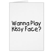 Quiera jugar Kissy hacen frente Felicitaciones