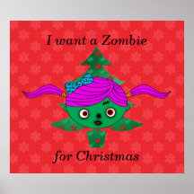 Quiero a un zombi para el navidad poster