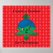 Quiero a un zombi para el navidad posters