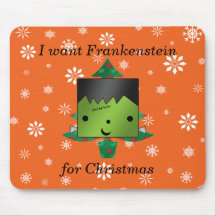 Quiero el frankenstein para el navidad alfombrillas de ratones