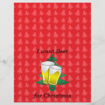 Quiero la cerveza para el navidad tarjetas informativas