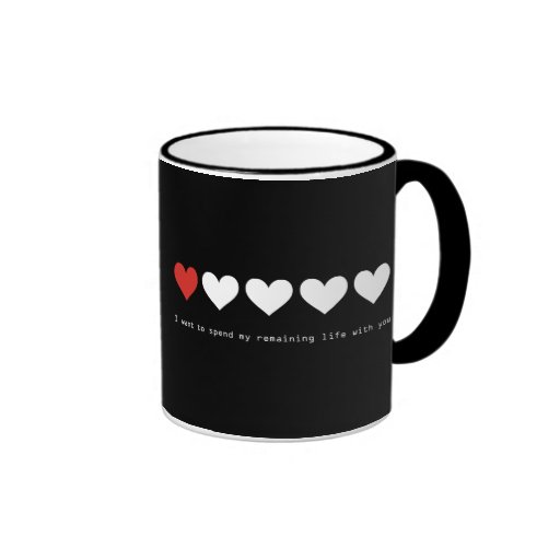 Quiero pasar mi vida restante con usted tazas de café