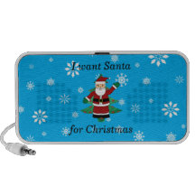 Quiero santa para el navidad notebook altavoz