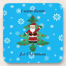 Quiero santa para el navidad posavaso