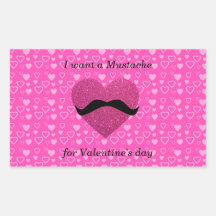 Quiero un bigote para el el día de San Valentín Rectangular Altavoz