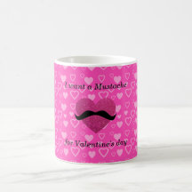 Quiero un bigote para el el día de San Valentín Tazas