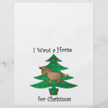 Quiero un caballo para el navidad tarjetas publicitarias