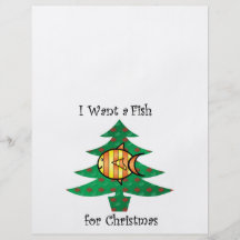 Quiero un pescado para el navidad flyer personalizado